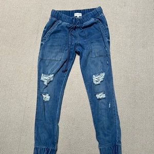 Bella Dahl XS distressed joggers- excellent condition